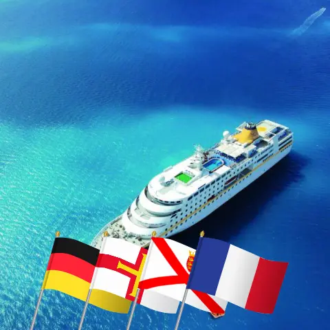 Kreuzfahrt in den Britischen Inseln von Hamburg aus an Bord des MS Hamburg-Schiffs mit Besuchen in Deutschland, Guernsey, Jersey und Frankreich für 12 Tage
