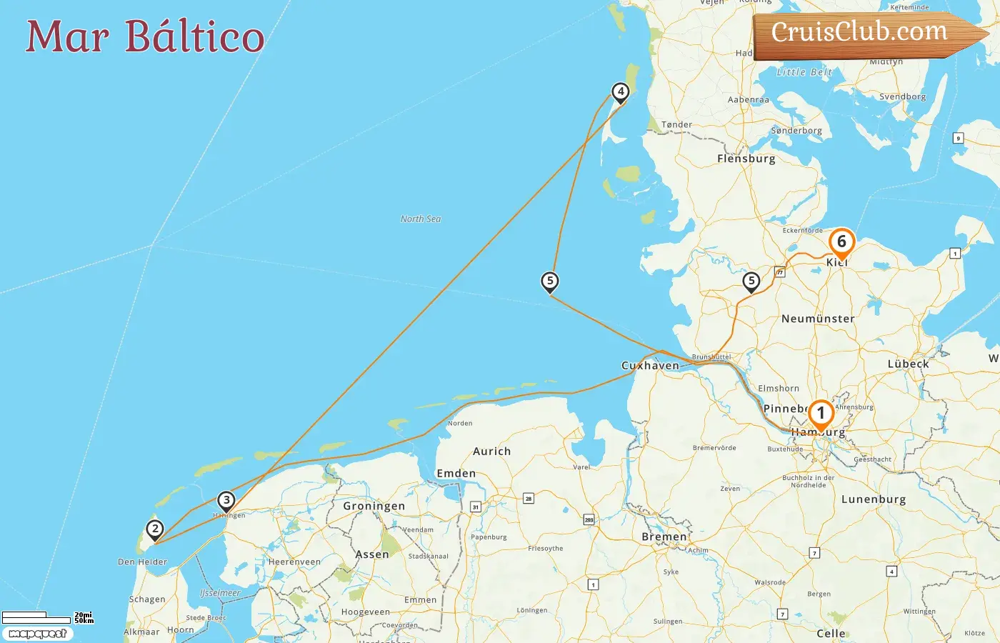 Cruzeiro no Mar Báltico de Hamburgo para Kiel a bordo do navio MS Hamburg com visitas à Alemanha e Países Baixos por 6 dias
