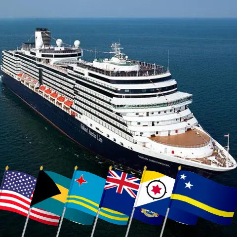 Cruzeiro pelo Canal do Panamá saindo de Fort Lauderdale a bordo do navio Nieuw Amsterdam com visitas aos EUA, Bahamas, Aruba, Colômbia, Panamá, Costa Rica, Ilhas Cayman, Curaçao e República Dominicana por 22 dias