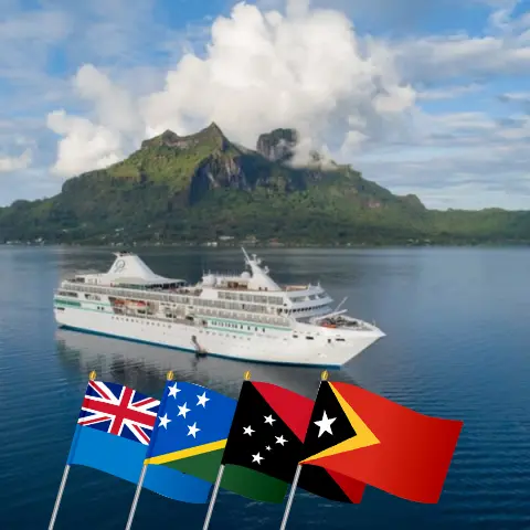 Kreuzfahrt in der Südpazifik von Lautoka nach Benoa an Bord des Schiffes Paul Gauguin mit Besuchen auf Fidschi, Vanuatu, Papua-Neuguinea, Osttimor und Indonesien für 21 Tage