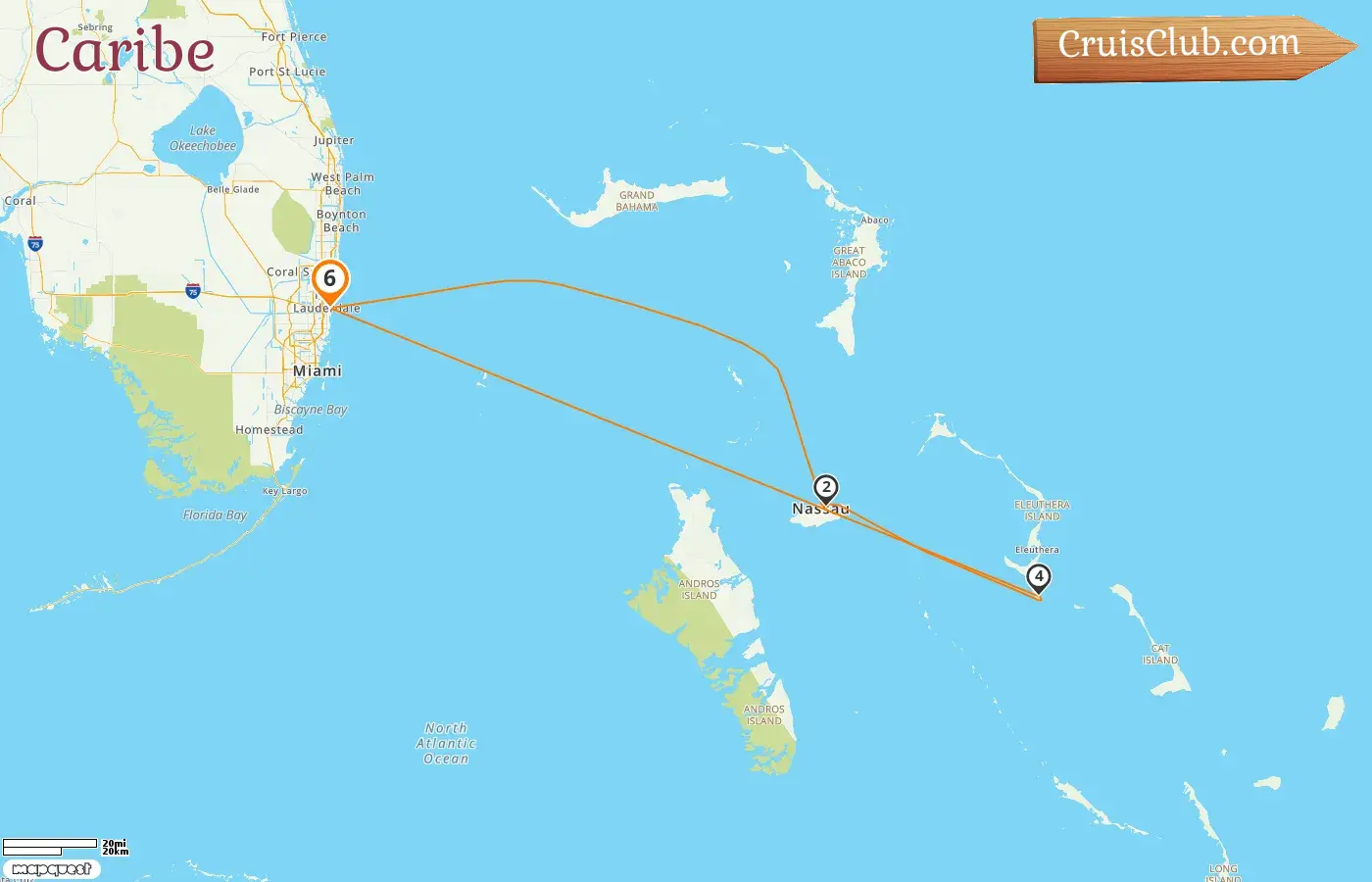 Cruzeiro no Caribe partindo de Fort Lauderdale a bordo do navio Disney Dream com visitas aos EUA e Bahamas por 6 dias