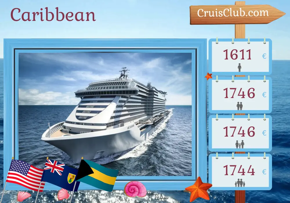 Cruise in the Caribbean from Port Canaveral / Orlando aboard MSC Seashore ship with visits to USA and Bahamas for 10 days