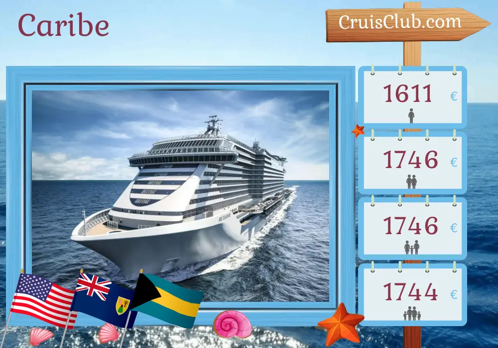 Cruzeiro no Caribe a partir de Port Canaveral / Orlando a bordo do navio MSC Seashore com visitas aos Estados Unidos e Bahamas por 10 dias