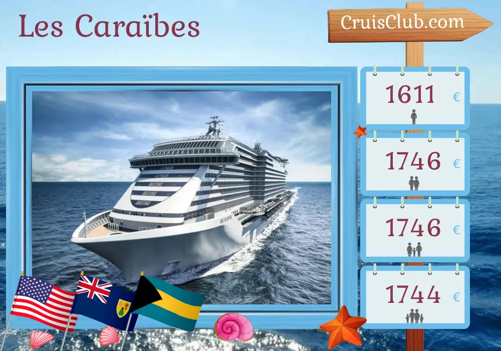 Croisière dans les Caraïbes au départ de Port Canaveral / Orlando à bord du navire MSC Seashore avec escales aux États-Unis et aux Bahamas pendant 10 jours
