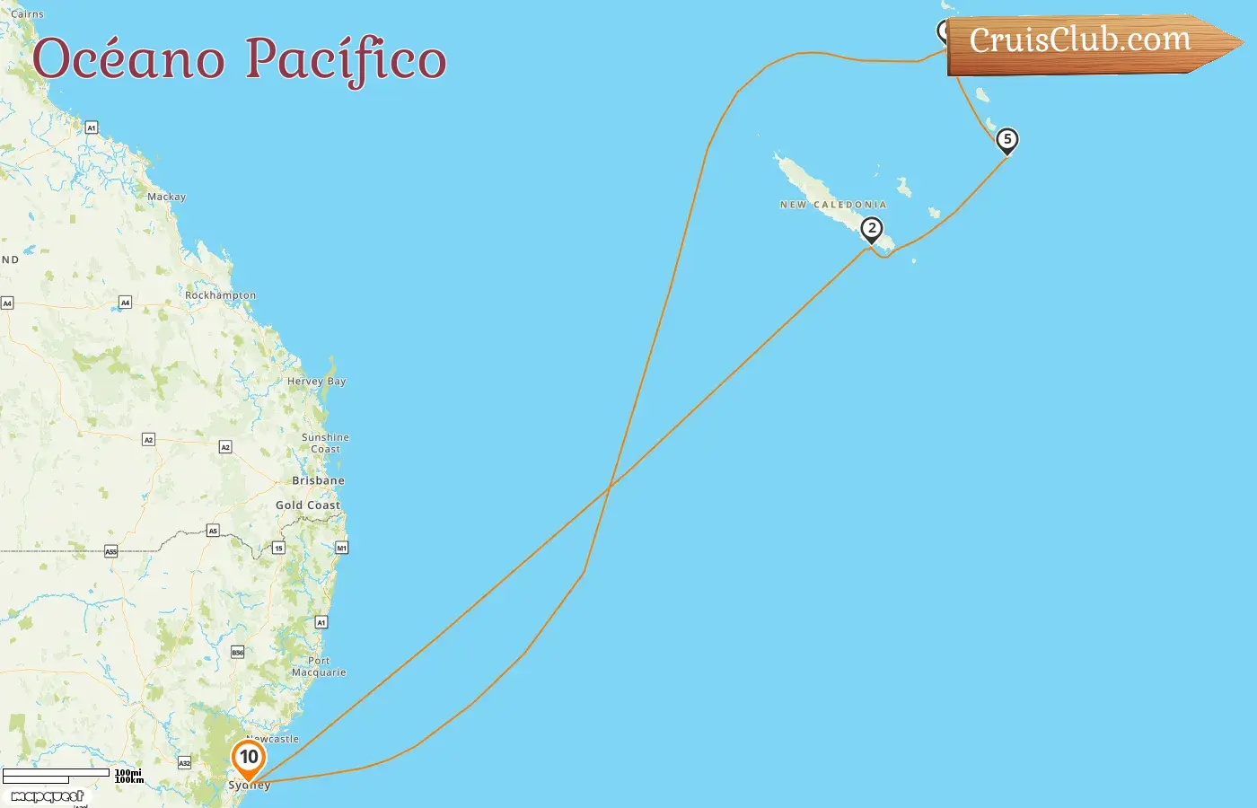 Crucero por el océano Pacífico desde Sídney a bordo del barco Carnival Adventure con visitas a Australia, Nueva Caledonia y Vanuatu durante 10 días