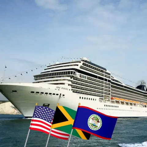 Круиз в Карибский бассейн из Майами на борту судна MSC Poesia с остановками в США, Пуэрто-Рико, Доминиканской Республике, Ямайке, Колумбии, Панаме, Коста-Рике, Гондурасе и Белизе на 22 дня