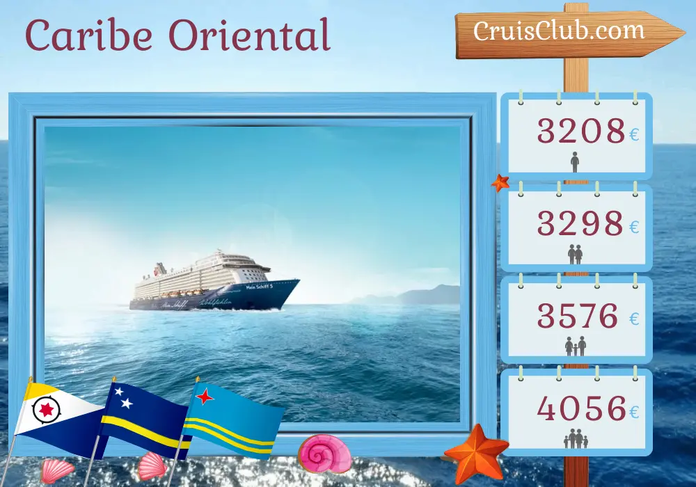Crucero por el Caribe Oriental desde La Romana a bordo del barco Mein Schiff 5 con visitas a Curaçao, Aruba y República Dominicana durante 15 días