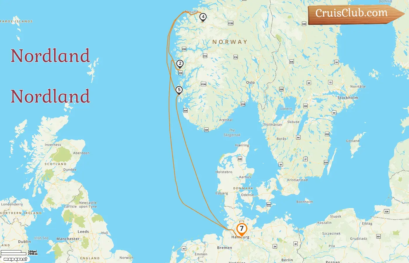 Cruzeiro no Norte a partir de Hamburgo a bordo do navio AIDAprima com visitas à Alemanha e Noruega por 7 dias