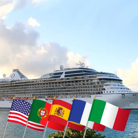 Kreuzfahrt im Transatlantik von Miami nach Civitavecchia an Bord des Schiffes Oceania Marina mit Stopps in den USA, Portugal, Spanien, Frankreich und Italien für 17 Tage