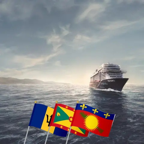 Круиз по восточным Карибским островам из Ла-Романа на борту судна Mein Schiff 2 с посещениями Барбадоса, Гренады, Сент-Винсента и Гренадин, а также Гваделупы в течение 15 дней