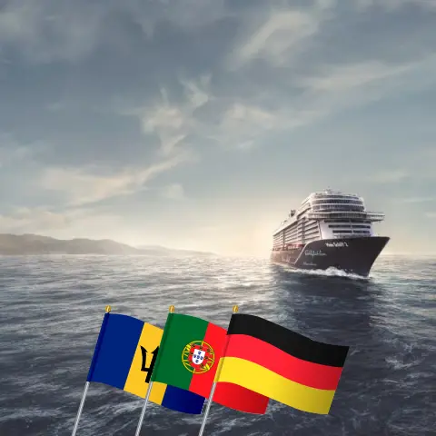 Круиз по Трансатлантике из Бриджтауна в Бремерхафен на борту судна Mein Schiff 2 с посещениями Барбадоса, Сент-Винсента и Гренадин, Португалии и Германии продолжительностью 18 дней