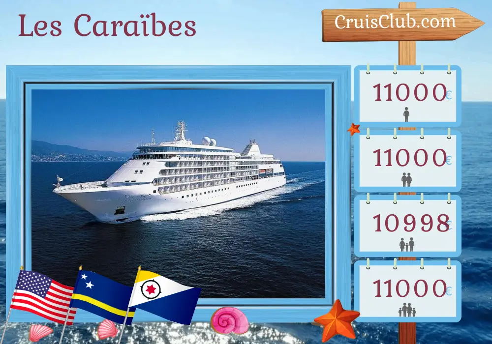 Croisière dans les Caraïbes de Miami à Carthagène à bord du navire Silver Shadow avec des visites aux États-Unis, aux îles Vierges britanniques, à Saint-Barthélemy, à Curaçao et en Colombie pendant 11 jours