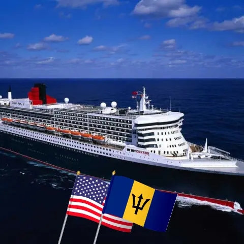 Kreuzfahrt im Transatlantik von Southampton an Bord des Schiffes Queen Mary 2 mit Besuchen in den USA und Barbados für 28 Tage