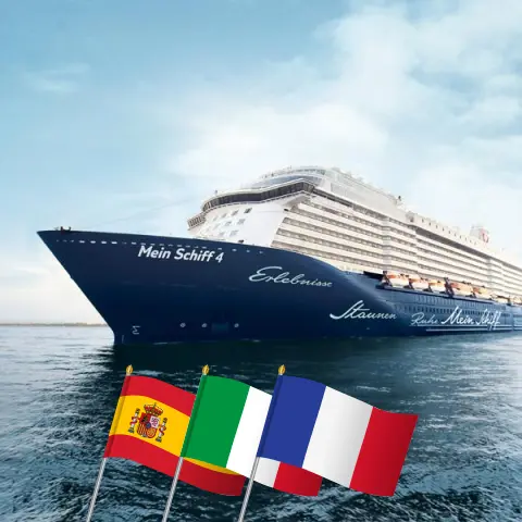 Круиз по Средиземноморью из Пальмы на корабле Mein Schiff 4 с посещением Испании, Италии и Франции на 8 дней
