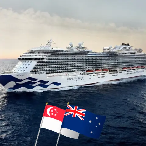 Kreuzfahrt in Australien von Singapur nach Sydney an Bord des Schiffes Royal Princess mit Stopps in Singapur, Indonesien und Australien für 16 Tage