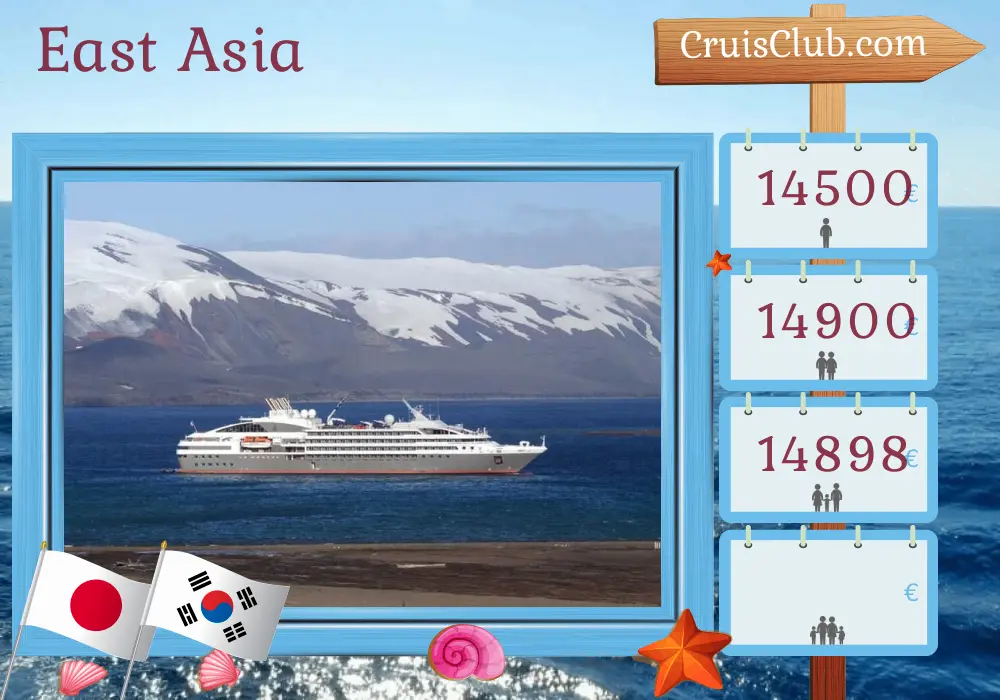 Cruise in the East Asia from Osaka to Busan aboard Le Soléal ship with visits to Japan and South Korea for 9 days