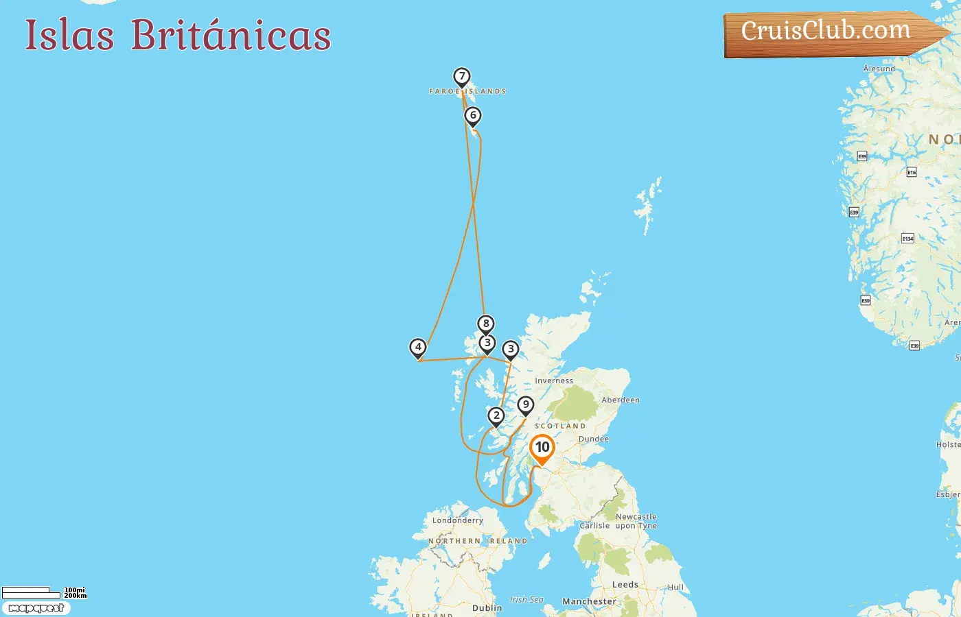 Crucero por las Islas Británicas desde Glasgow a bordo del barco Le Lyrial con visitas a las Islas Feroe durante 10 días