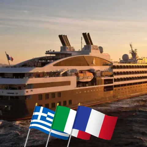 Круиз по Средиземноморью от Афин до Ниццы на борту судна Le Boréal с посещением Греции, Италии и Франции на 13 дней