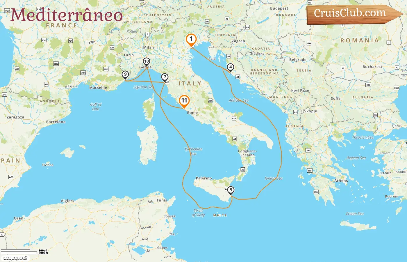 Cruzeiro no Mediterrâneo de Veneza a Civitavecchia a bordo do navio Silver Muse com visitas à Itália, Croácia e França por 11 dias