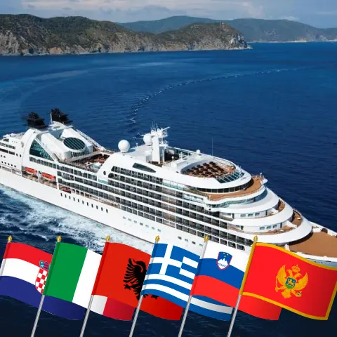 Croisière en Méditerranée de Dubrovnik à Le Pirée à bord du navire Seabourn Quest avec escales en Croatie, Italie, Albanie, Grèce, Slovénie et Monténégro pendant 22 jours