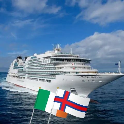 Kreuzfahrt durch die Britischen Inseln von Dover nach Reykjavik an Bord des Schiffes Seabourn Ovation mit Stopps in Irland und den Färöer-Inseln für 15 Tage
