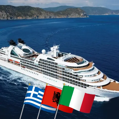 Croisière en Méditerranée d`Istanbul à Civitavecchia à bord du navire Seabourn Quest avec escales en Turquie, Grèce, Albanie et Italie pendant 15 jours