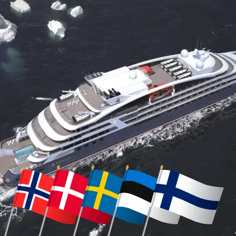 Kreuzfahrt in der Ostsee von Fredrikstad nach Helsinki an Bord des Schiffes Le Champlain mit Besuchen in Norwegen, Dänemark, Polen, Schweden, Estland und Finnland für 11 Tage