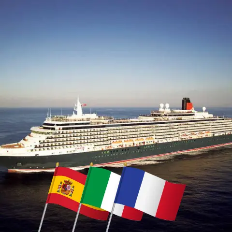 Crucero por el Mediterráneo de Barcelona a Civitavecchia a bordo del barco Queen Victoria con visitas a España, Italia y Francia durante 8 días