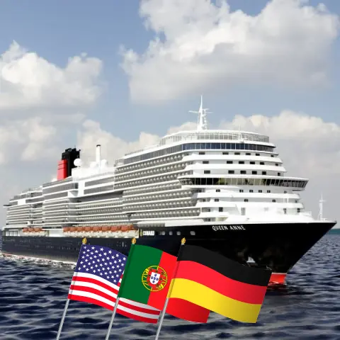 Круиз по Трансатлантике из Майами в Гамбург на борту судна "Королева Анна" с посещениями США, Португалии и Германии на 14 дней