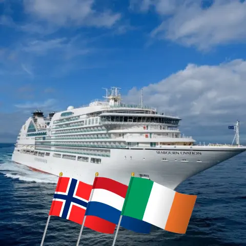 Croisière dans les îles britanniques au départ de Douvres à bord du navire Seabourn Ovation avec escales en Norvège, aux Pays-Bas, en Irlande et à l`Île de Man pendant 29 jours