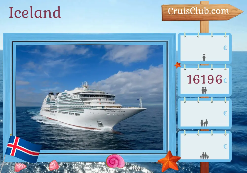Cruise in the Iceland from Dover aboard Seabourn Ovation ship with visits to Iceland for 15 days