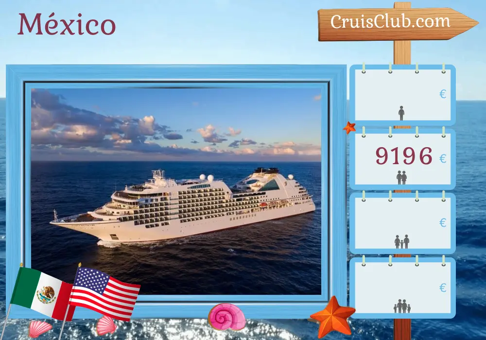 Cruzeiro no México de Fuerte Amador para Honolulu a bordo do navio Seabourn Encore com visitas ao Panamá, Costa Rica, México e EUA por 18 dias