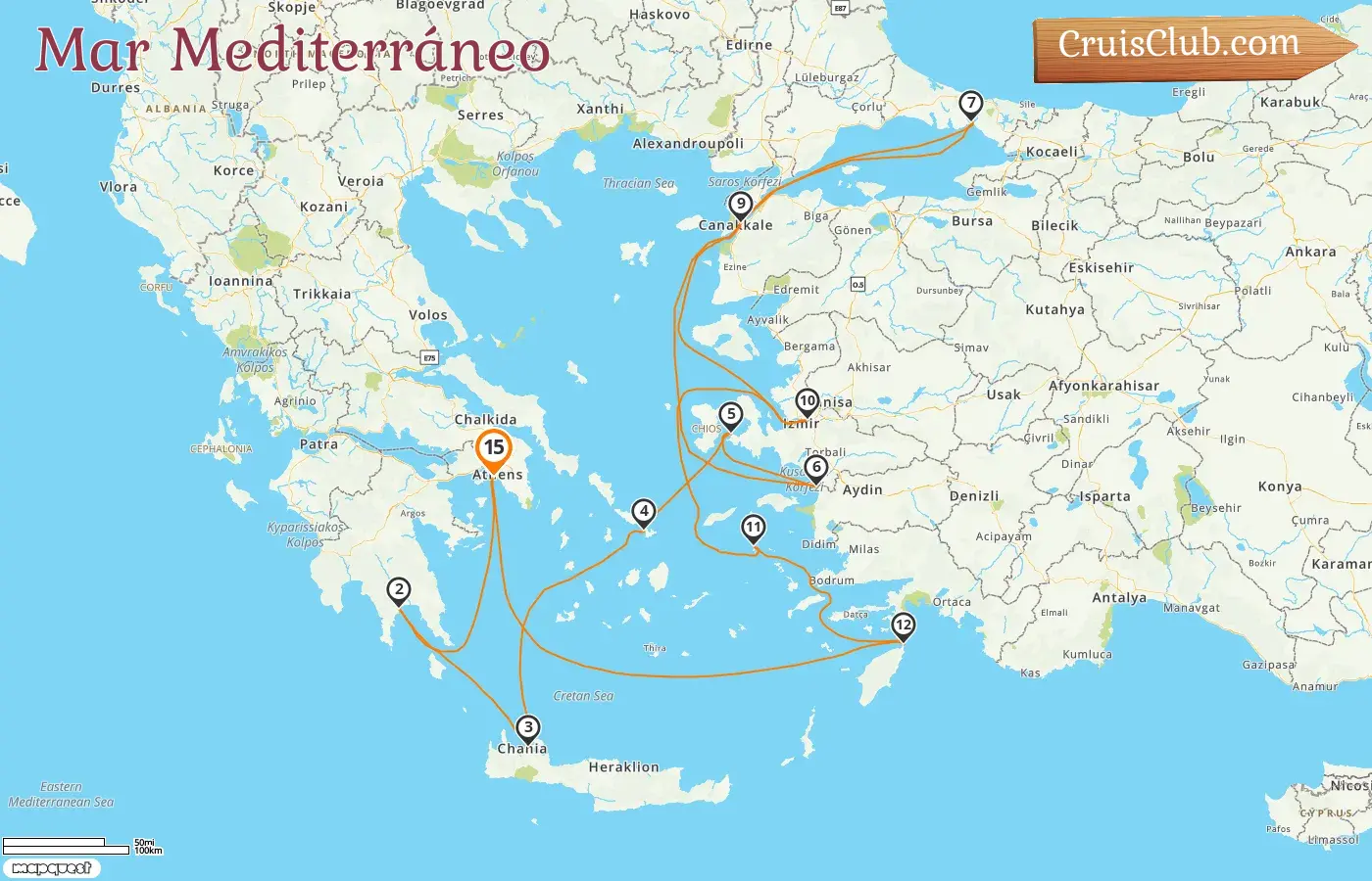 Crucero por el Mediterráneo desde El Pireo a bordo del barco Seabourn Quest con visitas a Grecia y Turquía durante 15 días