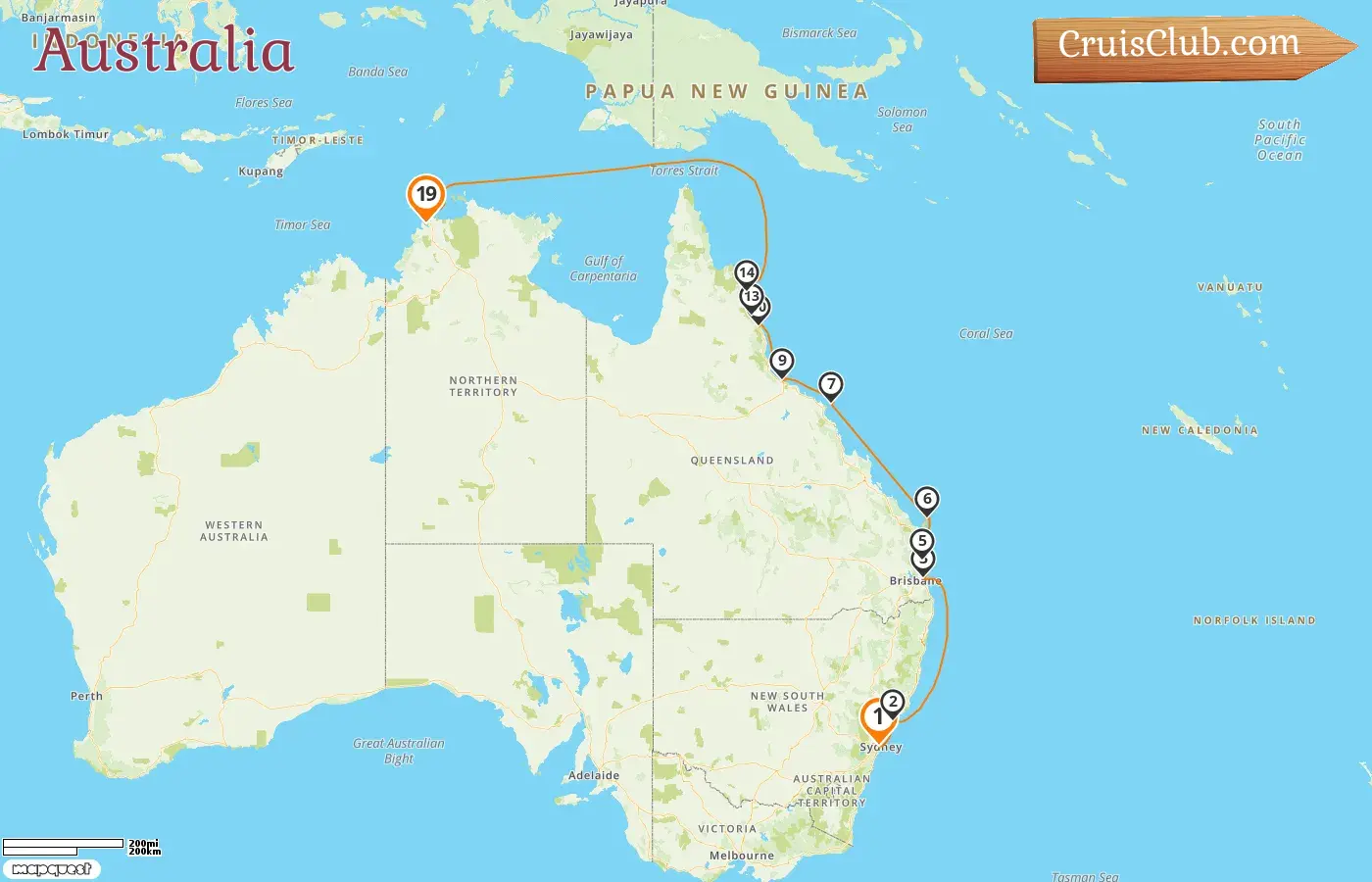 Crucero en Australia desde Sídney a Darwin a bordo del barco Silver Nova con visitas a Australia durante 19 días