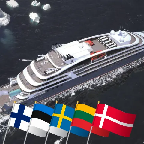 Kreuzfahrt in der Ostsee von Helsinki nach Kopenhagen an Bord des Schiffes Le Champlain mit Besuchen in Finnland, Estland, Schweden, Litauen, Polen und Dänemark für 8 Tage
