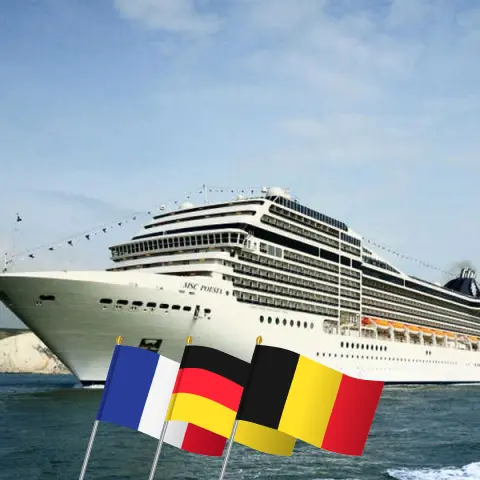 Kreuzfahrt in Westeuropa ab Southampton an Bord des MSC Poesia-Schiffs mit Besuchen in Frankreich, Deutschland und Belgien für 9 Tage