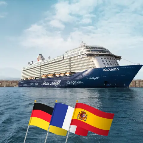 Cruise in the Western Europe from Bremerhaven aboard Mein Schiff 3 ship with visits to Germany, France, and Spain for 15 days