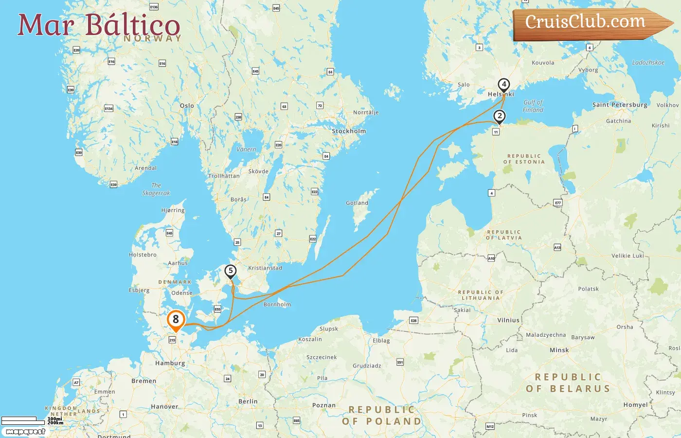 Crucero en el mar Báltico desde Kiel a bordo del barco Mein Schiff Relax con visitas a Estonia, Finlandia y Dinamarca por 8 días
