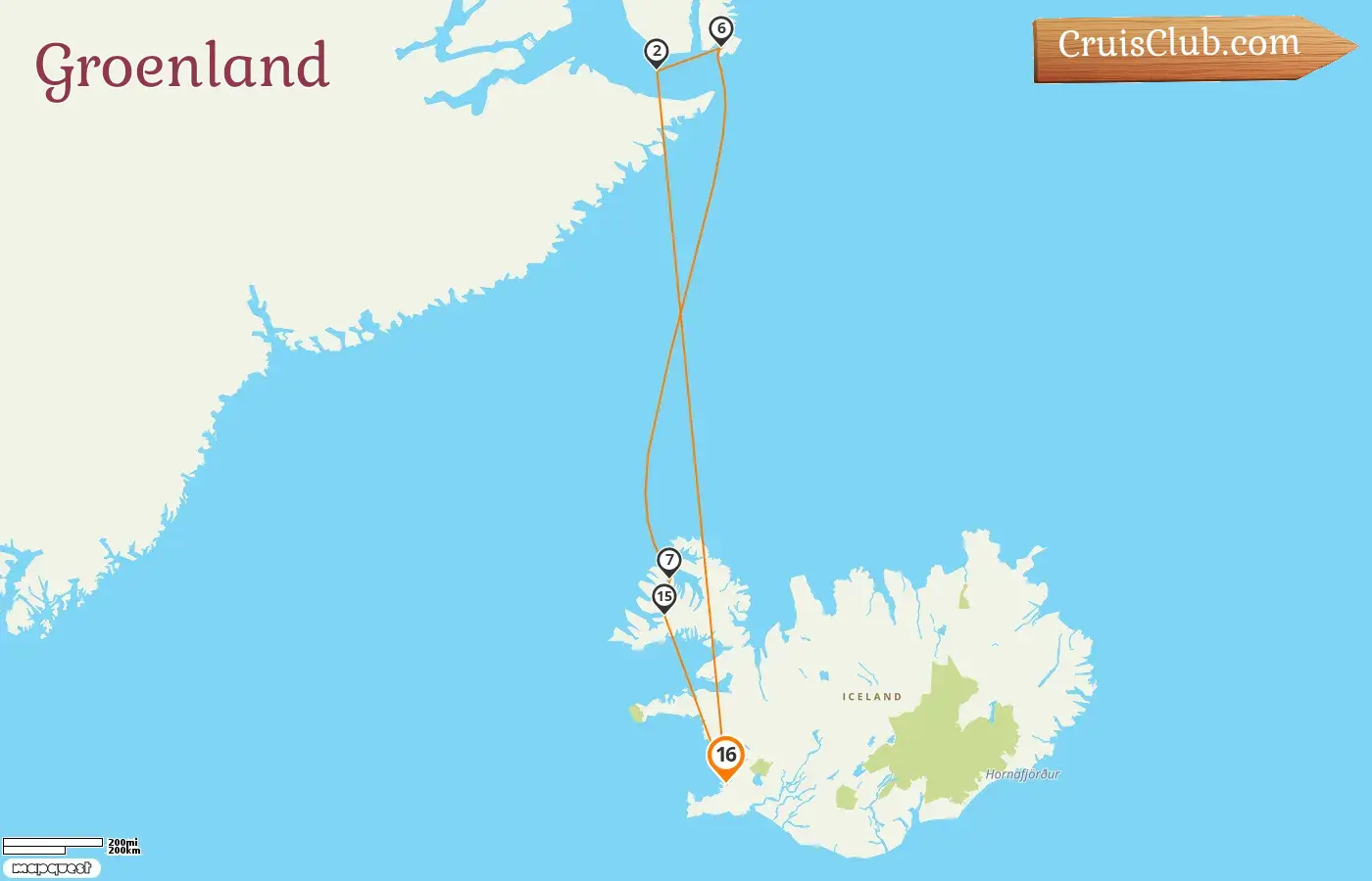 Croisière au Groenland au départ de Reykjavik à bord du navire Silver Endeavour avec des visites au Groenland et en Islande pendant 16 jours