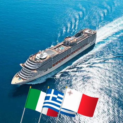 Круиз по Средиземному морю из Бари в Чивитавеккью на борту судна MSC Fantasia с посещением Италии, Греции и Мальты на 6 дней