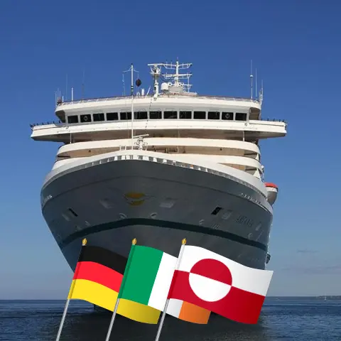 Kreuzfahrt im Norden ab Hamburg an Bord des Schiffes Artania mit Besuchen in Deutschland, Irland und Grönland für 25 Tage