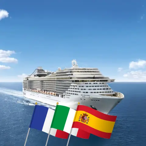 Круиз по Средиземноморью из Марселя на борту судна MSC Splendida с посещением Франции, Италии и Испании на 5 дней
