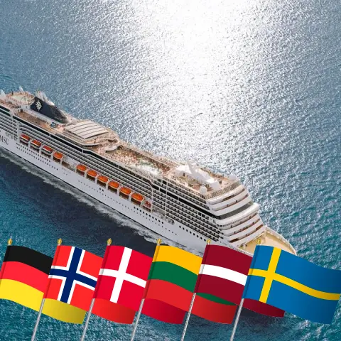 Kreuzfahrt in der Ostsee von Warnemünde an Bord des MSC Magnifica Schiffes mit Besuchen in Deutschland, Norwegen, Dänemark, Polen, Litauen, Lettland und Schweden für 15 Tage