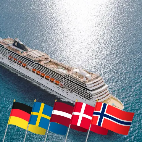 Cruzeiro no Mar Báltico a bordo do navio MSC Magnifica com visitas à Alemanha, Polônia, Suécia, Letônia, Dinamarca e Noruega por 15 dias