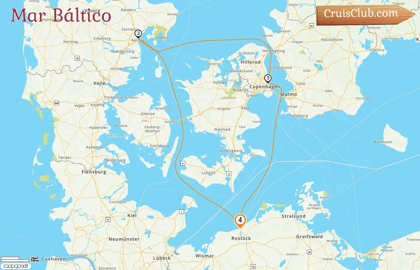 Cruzeiro no Mar Báltico a partir de Warnemünde a bordo do navio AIDAluna com visitas à Alemanha e Dinamarca por 4 dias