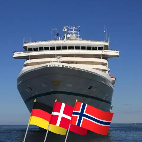 Kreuzfahrt im Norden von Bremerhaven an Bord des Schiffes Artania mit Besuchen in Deutschland, Dänemark und Norwegen für 9 Tage