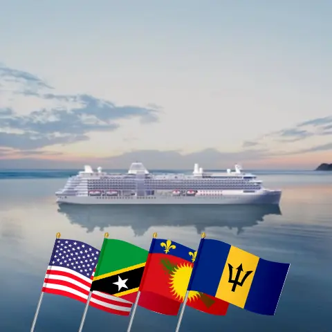 Crucero por el Caribe Oriental de Miami a Bridgetown a bordo del barco Silver Ray con visitas a EE. UU., Puerto Rico, San Cristóbal y Nieves, San Bartolomé, Guadalupe, San Vicente y las Granadinas y Barbados durante 13 días