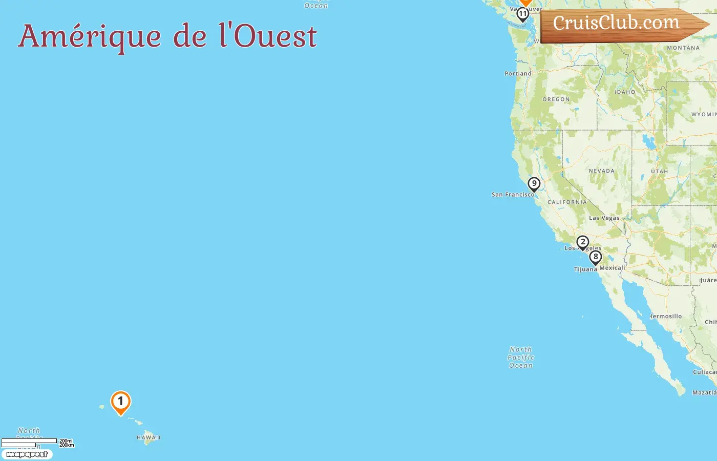 Croisière dans l`ouest de l`Amérique de Honolulu à Vancouver à bord du Royal Princess avec des visites aux États-Unis et au Canada pendant 13 jours