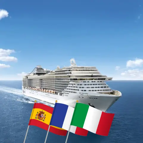 Круиз по Средиземноморью из Барселоны на борту судна MSC Splendida с посещением Испании, Франции и Италии на 5 дней