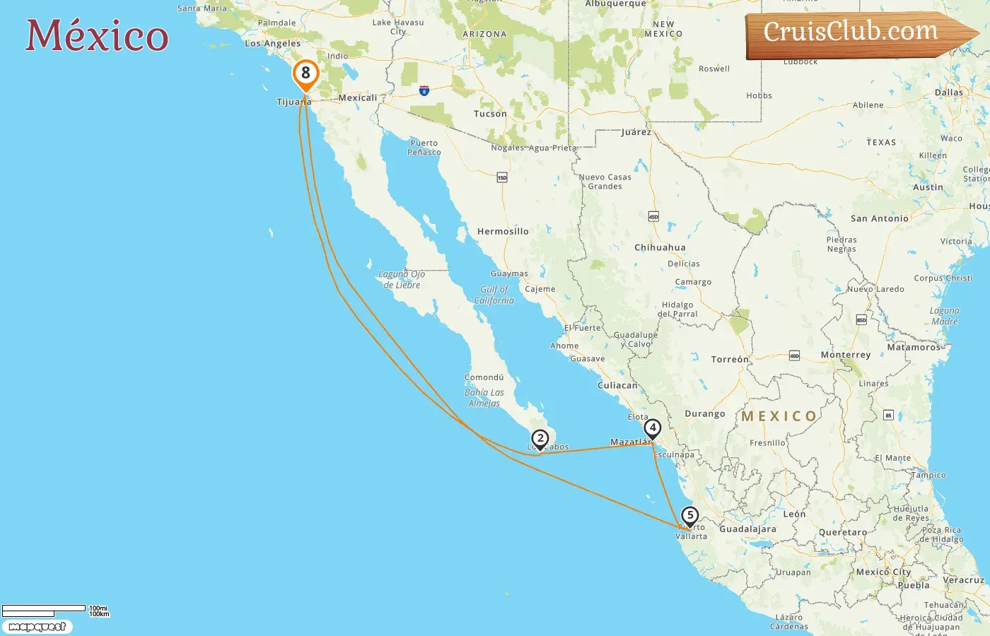 Crucero de México desde San Diego a bordo del barco Norwegian Star con visitas a Estados Unidos y México por 8 días